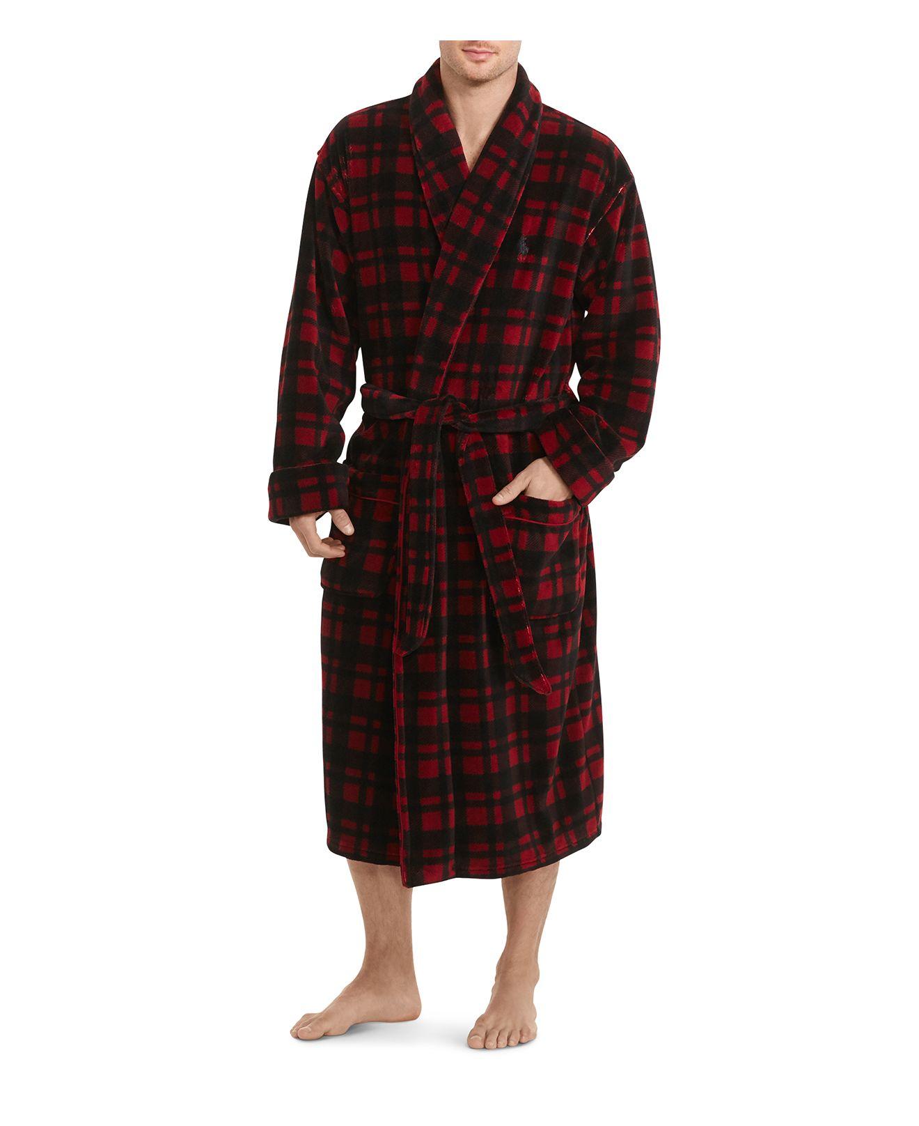 ralph lauren plaid robe